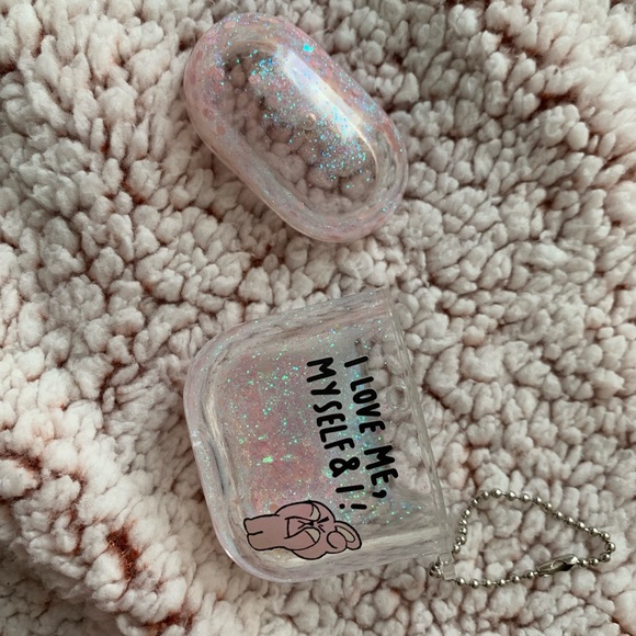 Bt21 Cooky liquid glitter hard case Airpods Gen 1/Gen 2 - Picture 11 of 11